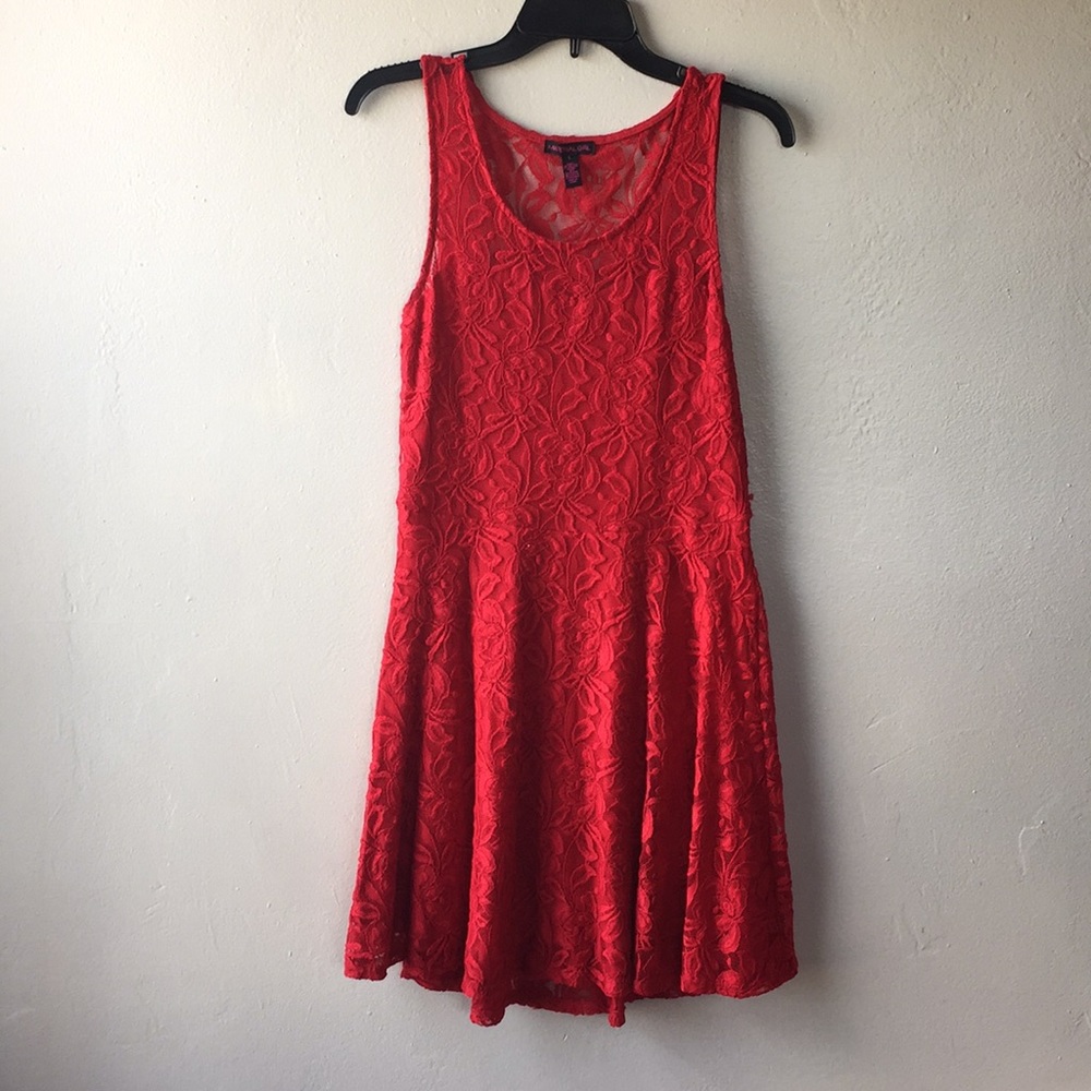Red Material Girl dress